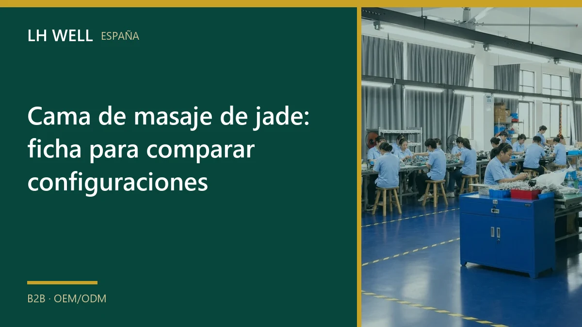 Cama de masaje de jade: ficha para comparar configuraciones