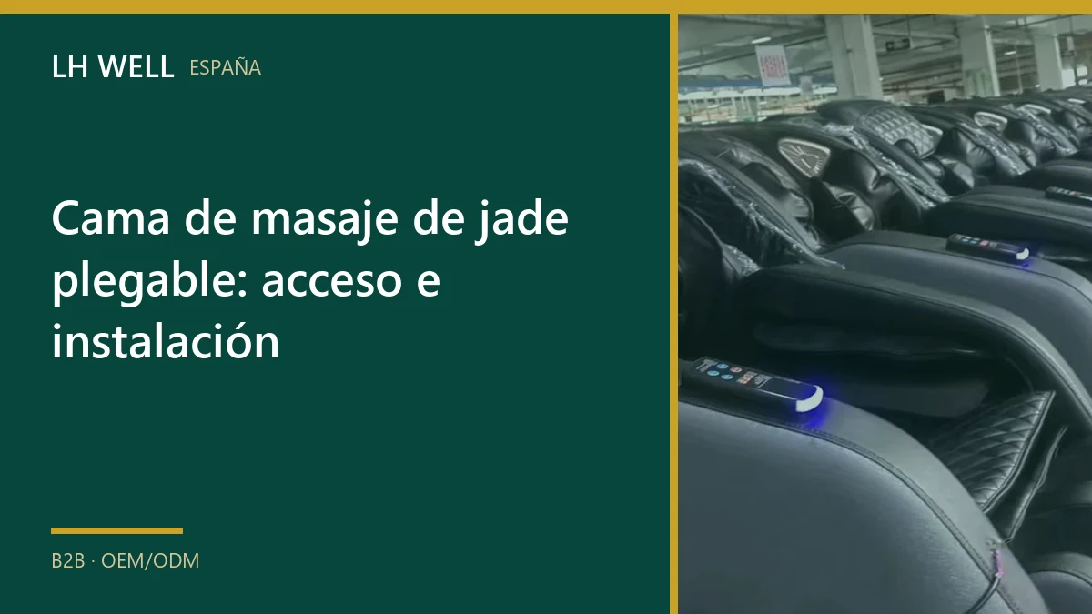 Cama de masaje de jade plegable: acceso e instalación