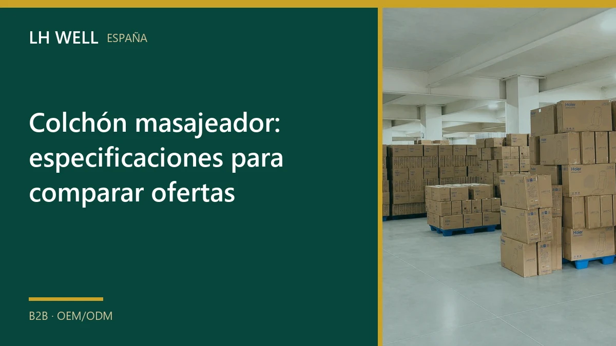 Colchón masajeador: especificaciones para comparar ofertas