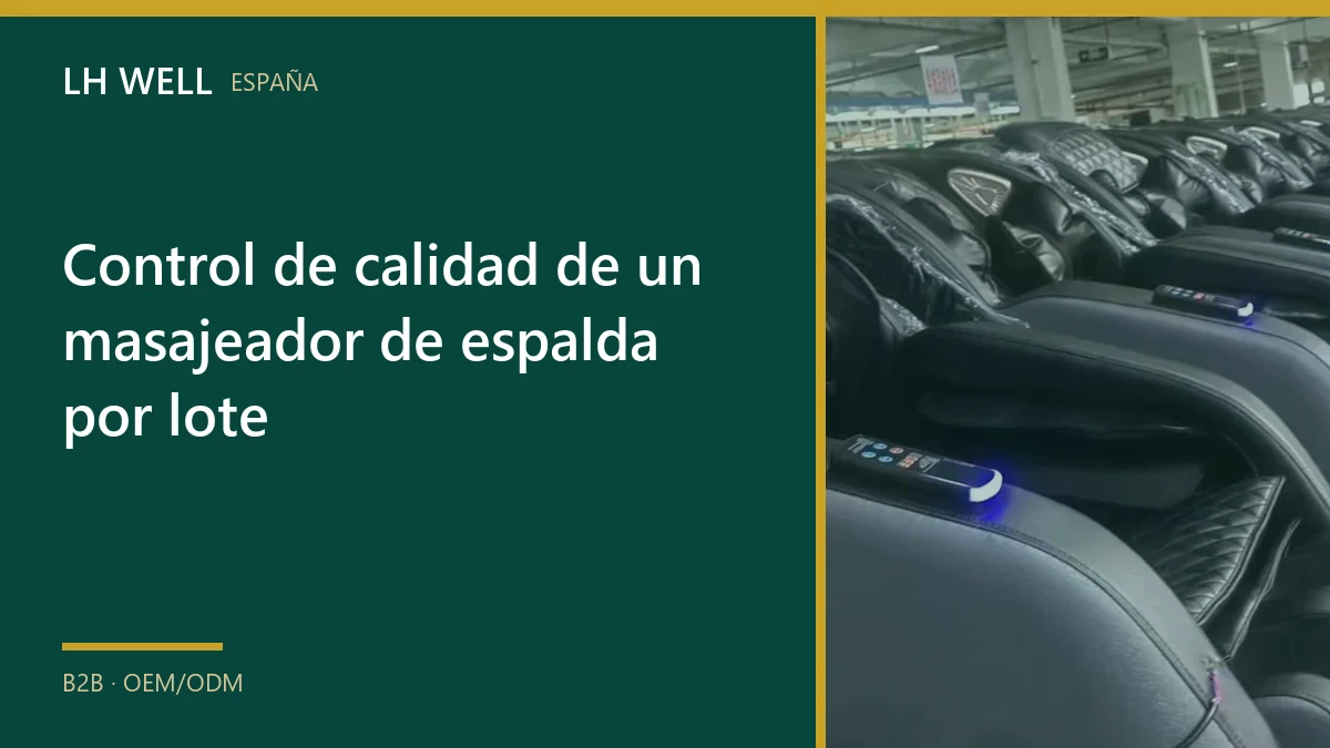 Control de calidad de un masajeador de espalda por lote