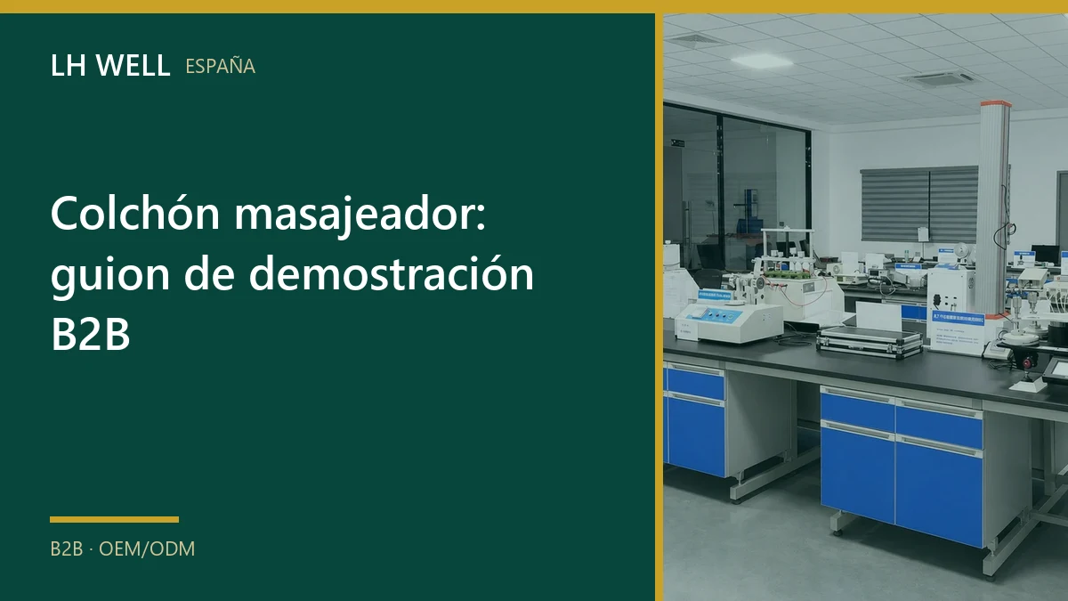 Colchón masajeador: guion de demostración B2B