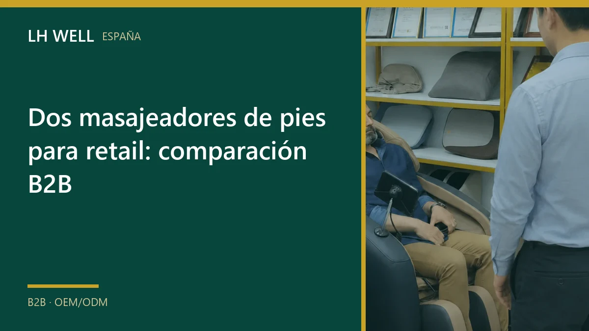 Dos masajeadores de pies para retail: comparación B2B
