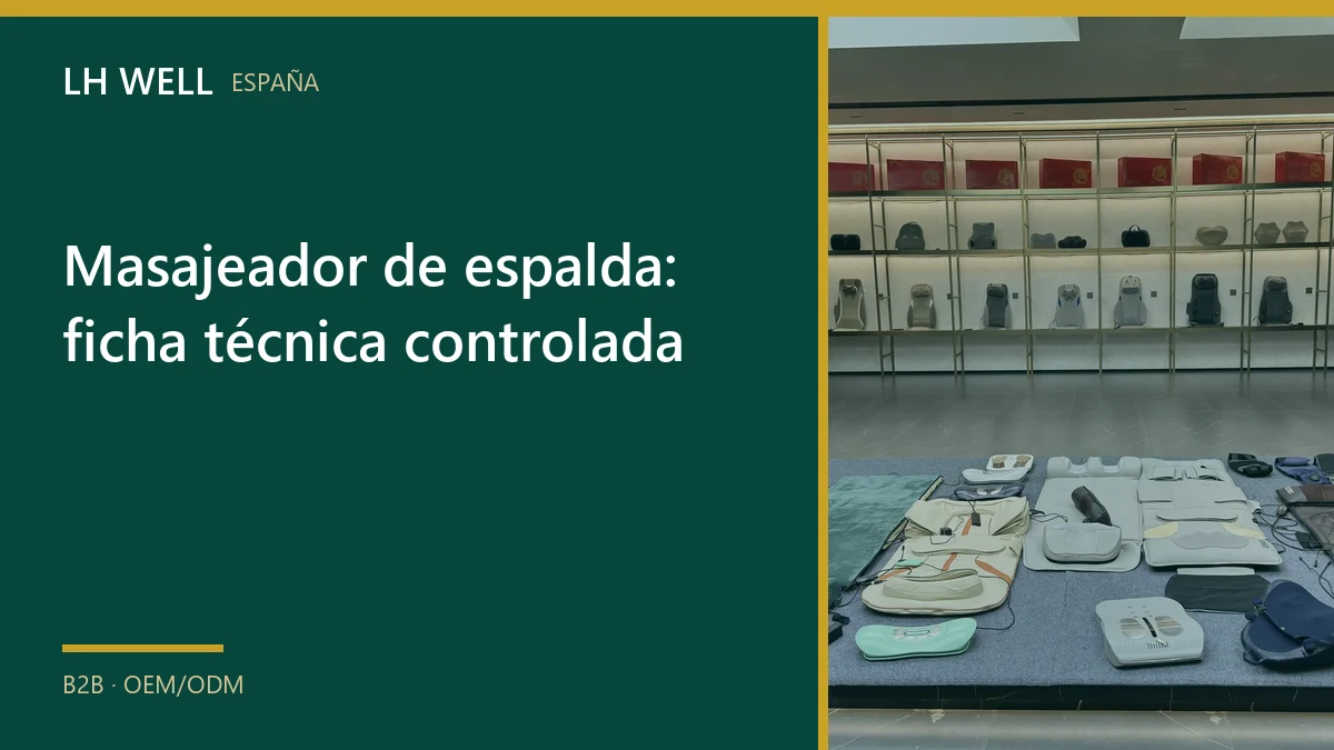 Masajeador de espalda: ficha técnica controlada