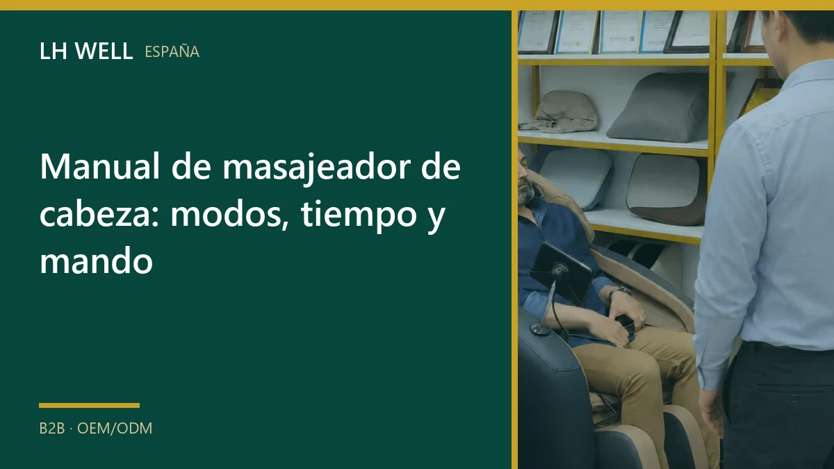 Manual de masajeador de cabeza: modos, tiempo y mando