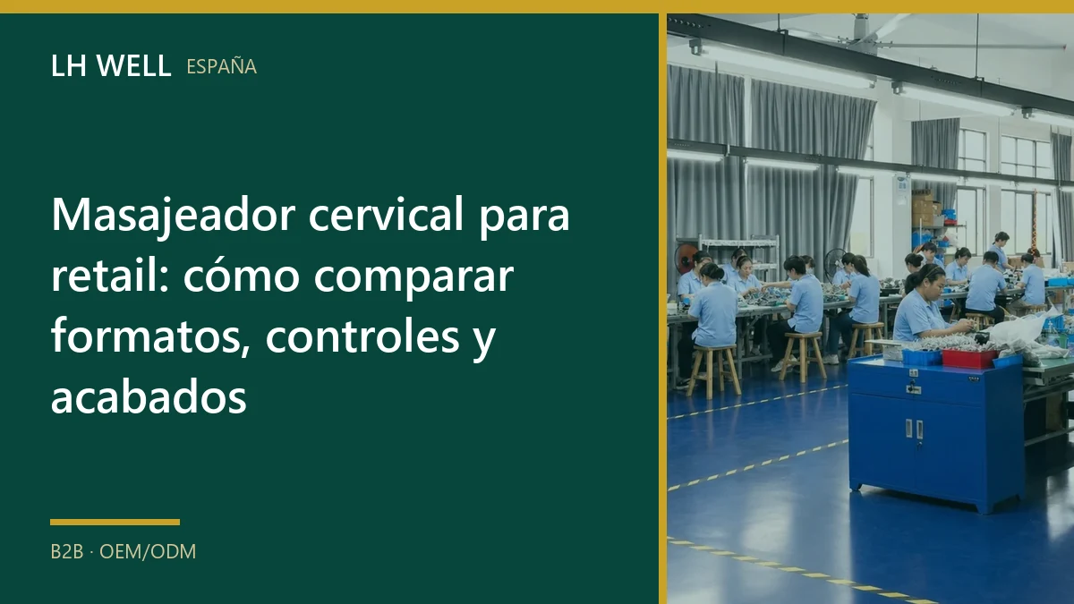 Masajeador cervical para retail: cómo comparar formatos, controles y acabados