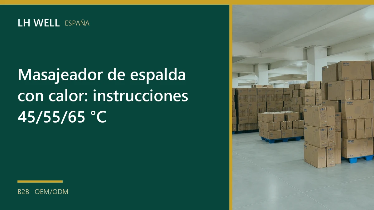 Masajeador de espalda con calor: instrucciones 45/55/65 °C