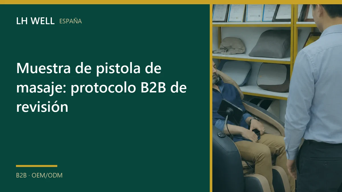 Muestra de pistola de masaje: protocolo B2B de revisión