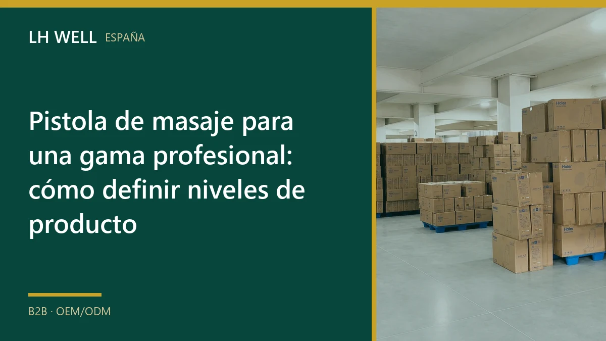 Pistola de masaje para una gama profesional: cómo definir niveles de producto