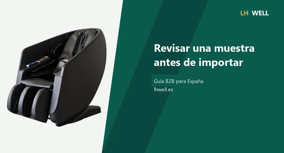 Guía para revisar una muestra de sillón de masaje antes de importar