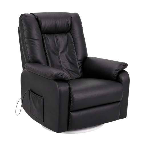 Vista de producto renderizada del sillón sofá de masaje negro LH-094
