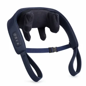 Almohada 4D de cuello y espalda con calor LH-084 sobre fondo limpio para catálogo B2B